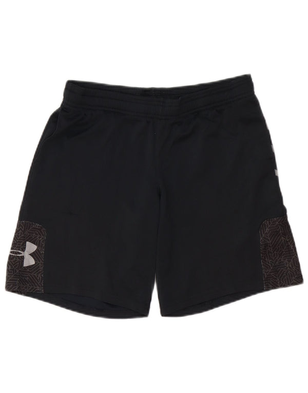 UNDER ARMOUR Boys Sport Shorts 9-10 Years Medium  Black Polyester