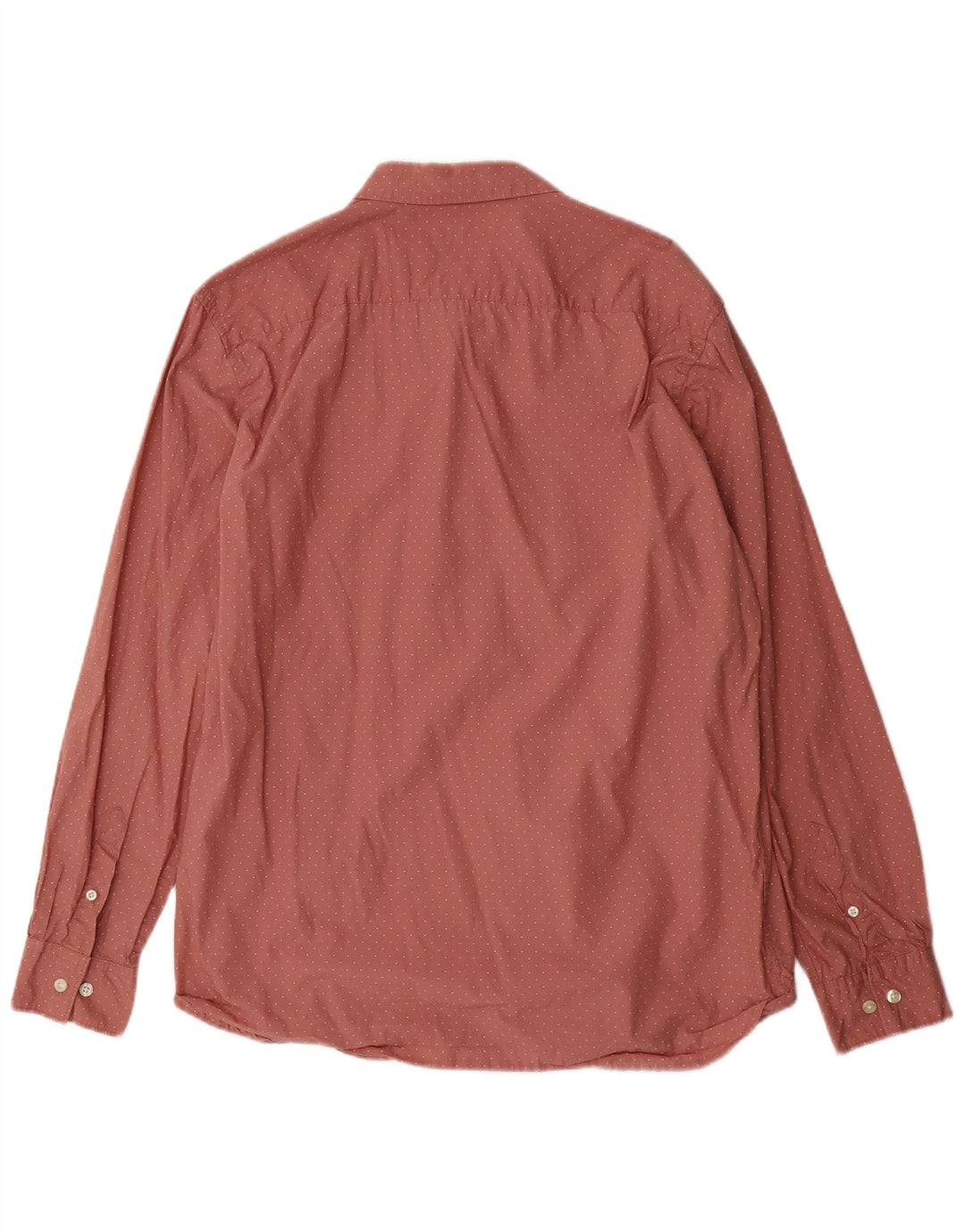 FRENCH CONNECTION Mens Shirt XL Burgundy Spotted Cotton