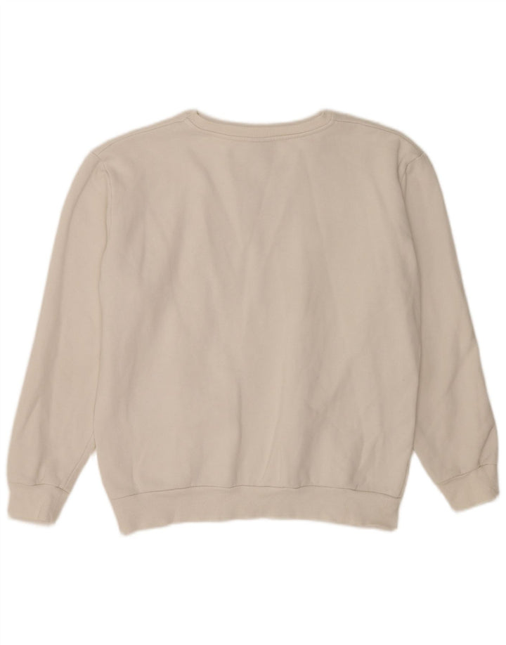Zara Womens Graphic Regular Fit Sweatshirt Jumper Large White