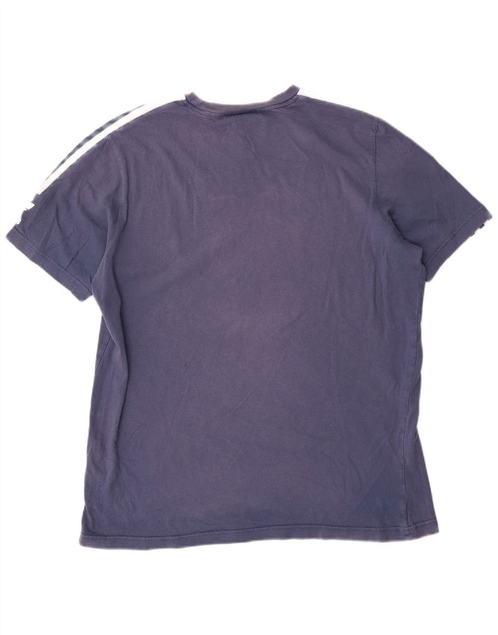 Adidas Mens Graphic T-Shirt Top Medium Blue Cotton