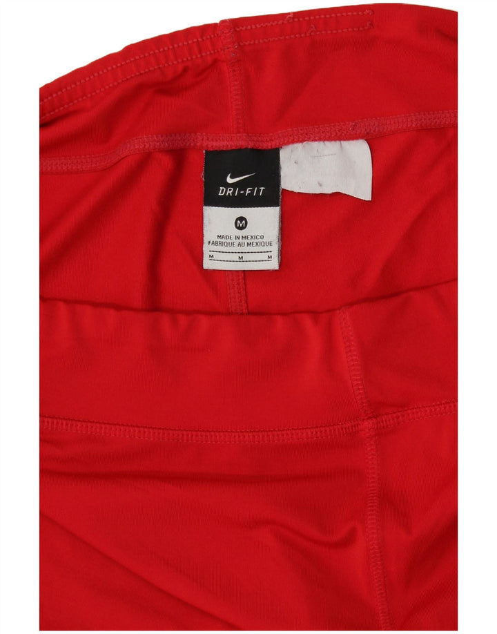 NIKE Womens Dri Fit Sport Shorts UK 14 Medium  Red