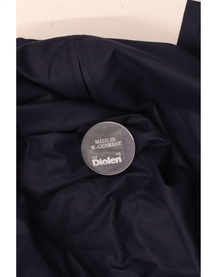 Diolen Mens Trench Coat UK 38 Medium Navy Blue Polyester