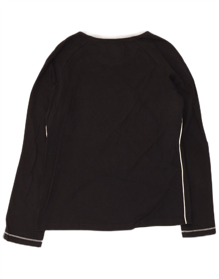 CHAMPION Womens Graphic Top Long Sleeve UK 14 Large Black