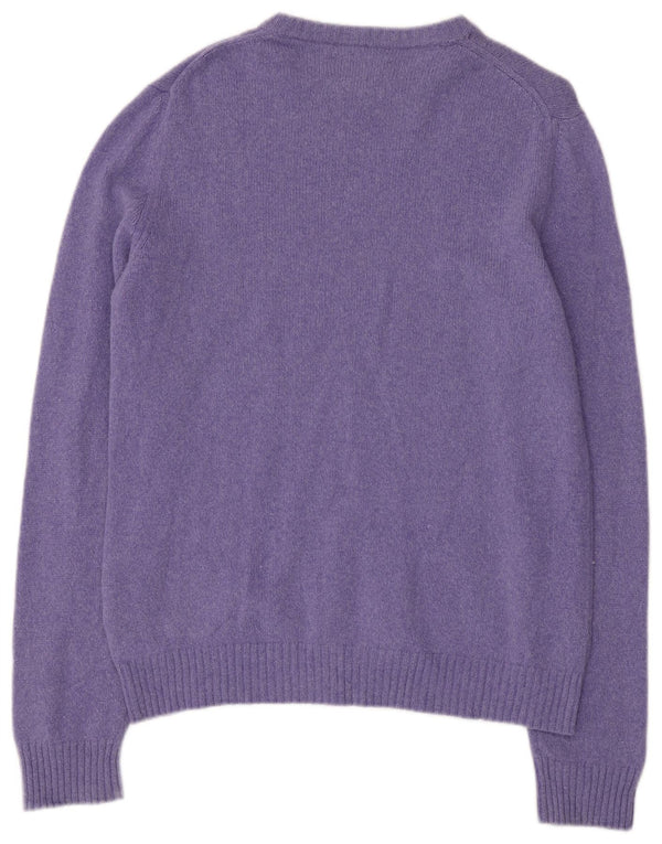 Marlboro Classics Mens Boat Neck Jumper Sweater Small Purple Wool