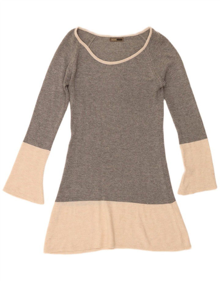 Cesare Paciotti 4US Womens Jumper Dress IT 42 Medium Grey Colourblock