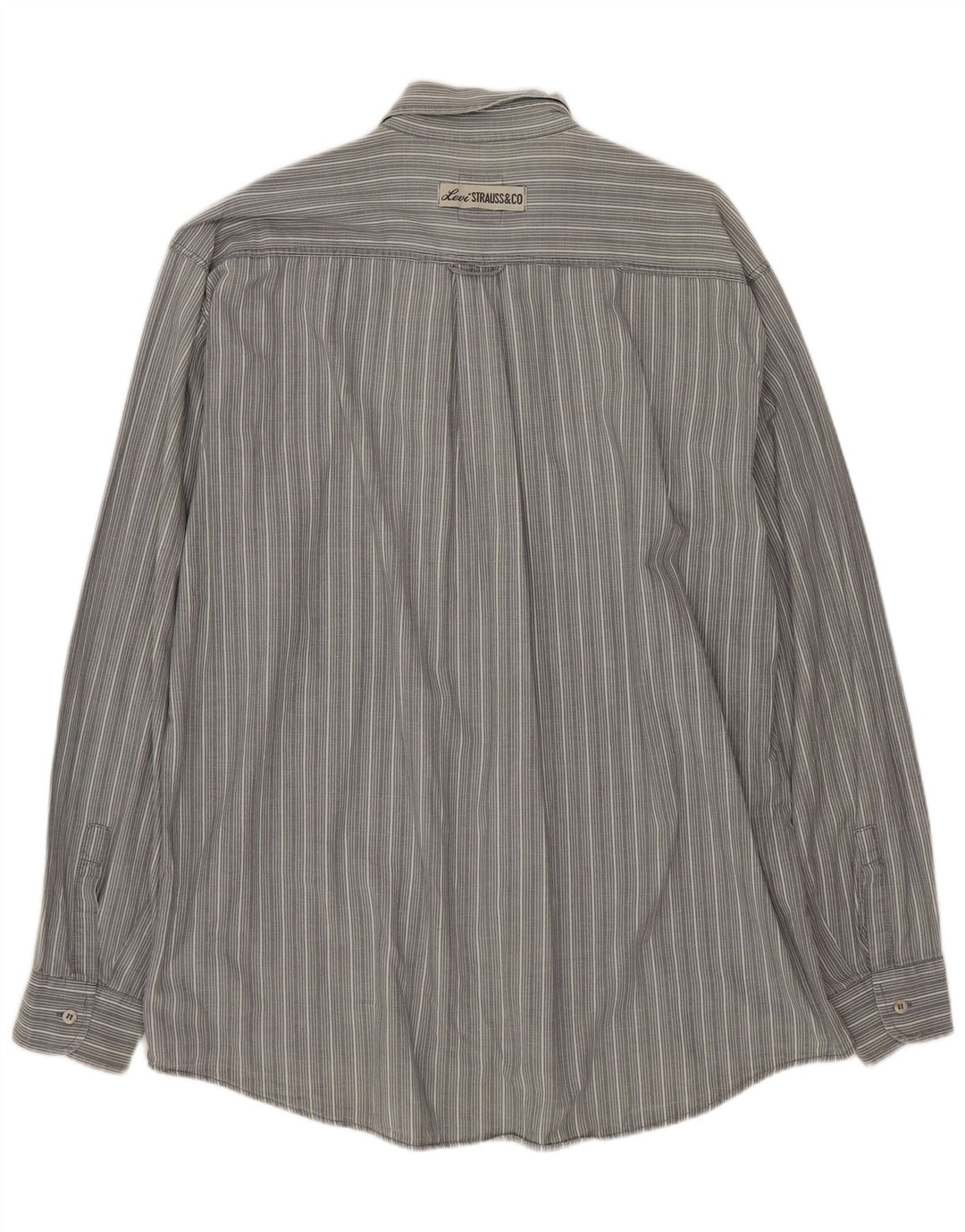 LEVI'S Mens Shirt XL Grey Pinstripe