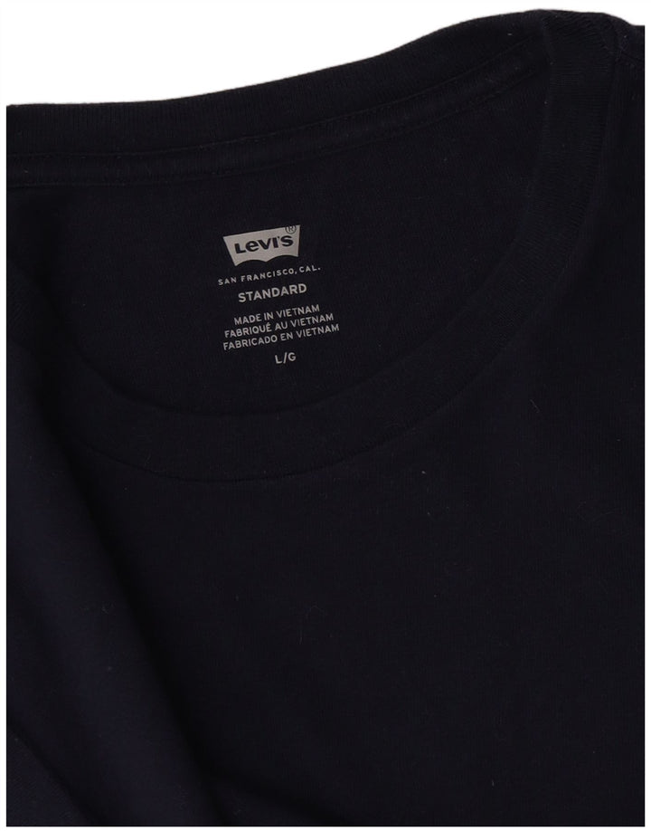 LEVI'S Mens Standard T-Shirt Top Large Navy Blue