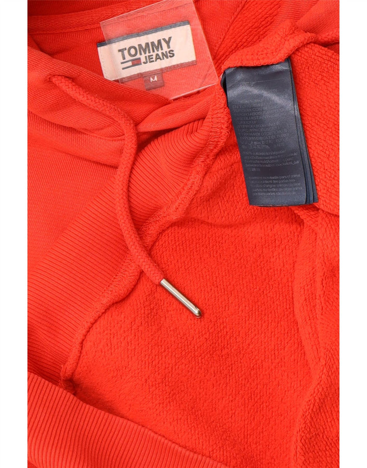 TOMMY HILFIGER Mens Hoodie Jumper Medium Red Cotton