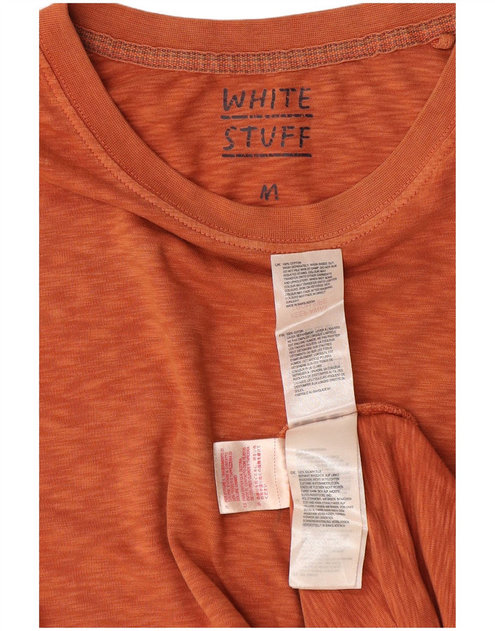 WHITE STUFF Mens T-Shirt Top Medium Orange Flecked Cotton