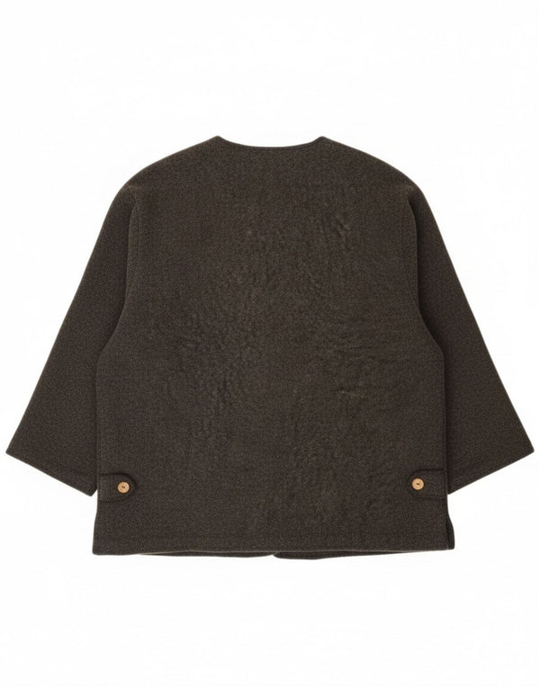 Street One Womens Oversized 4 Button Blazer Jacket EU 36 Small Grey Wool