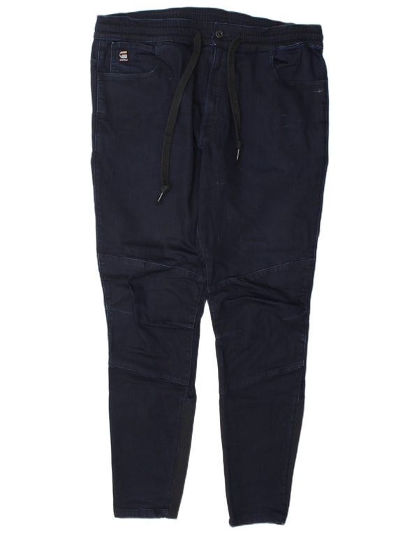 G-Star Mens Slim Tapered Jeans W36 L32 Navy Blue Cotton