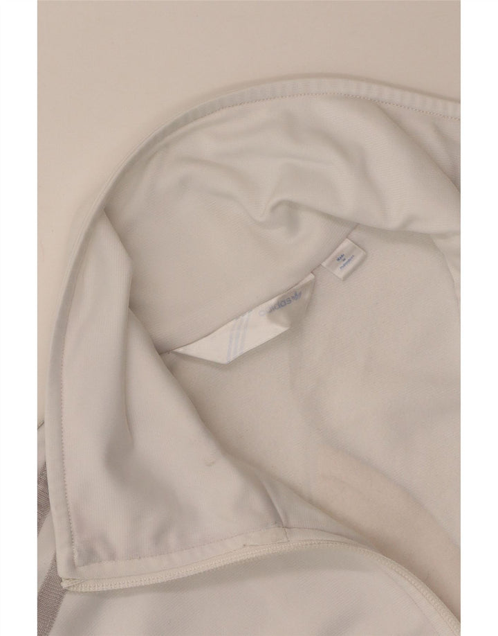 Adidas Womens Graphic Tracksuit Top Jacket EU 38 Medium White