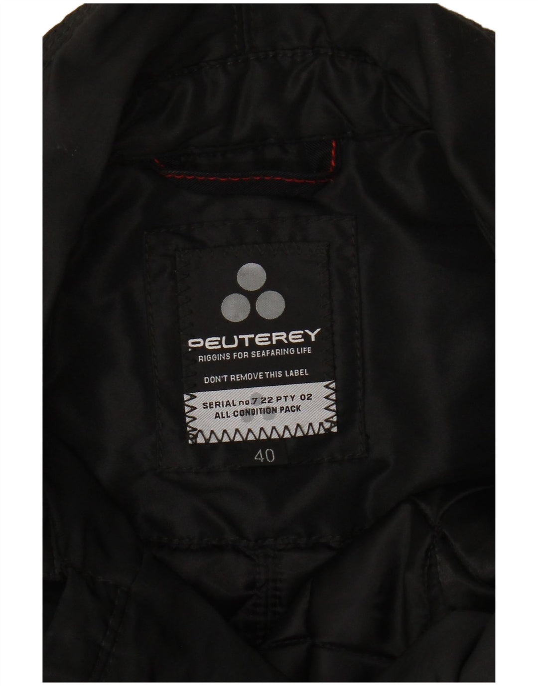 PEUTEREY Womens Double Breasted Coat IT 40 Small Black Polyester