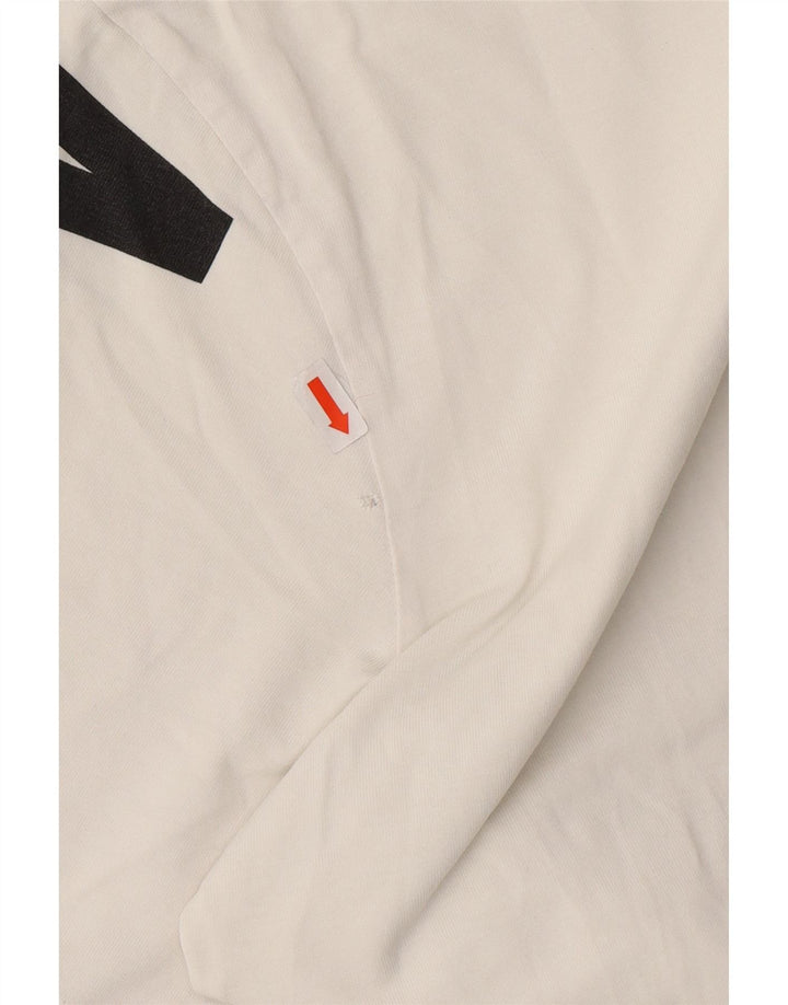 JORDAN Mens Graphic T-Shirt Top Small White Cotton