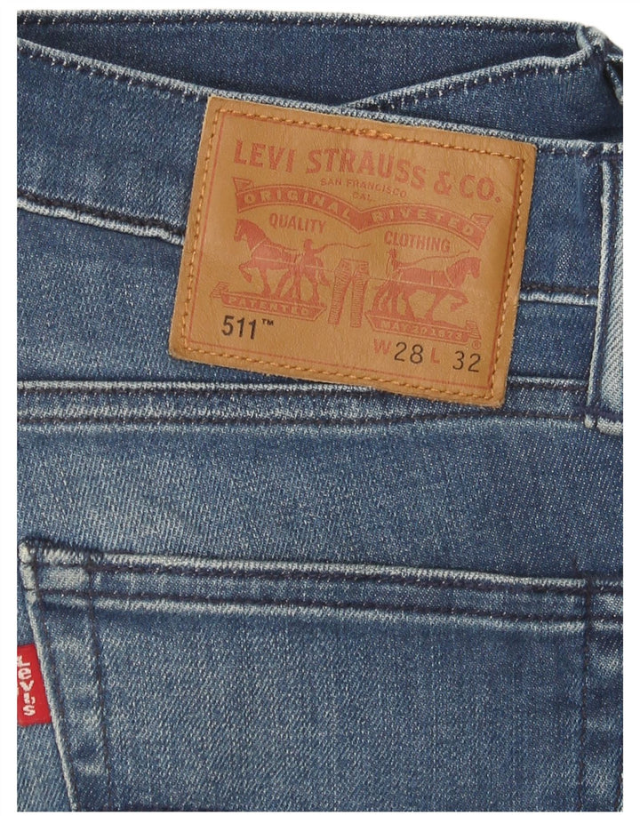 LEVI'S Womens 511 Slim Jeans W28 L32 Blue Cotton