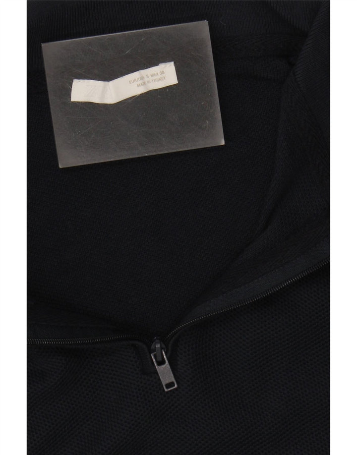 ZARA Mens Polo Shirt Small Navy Blue