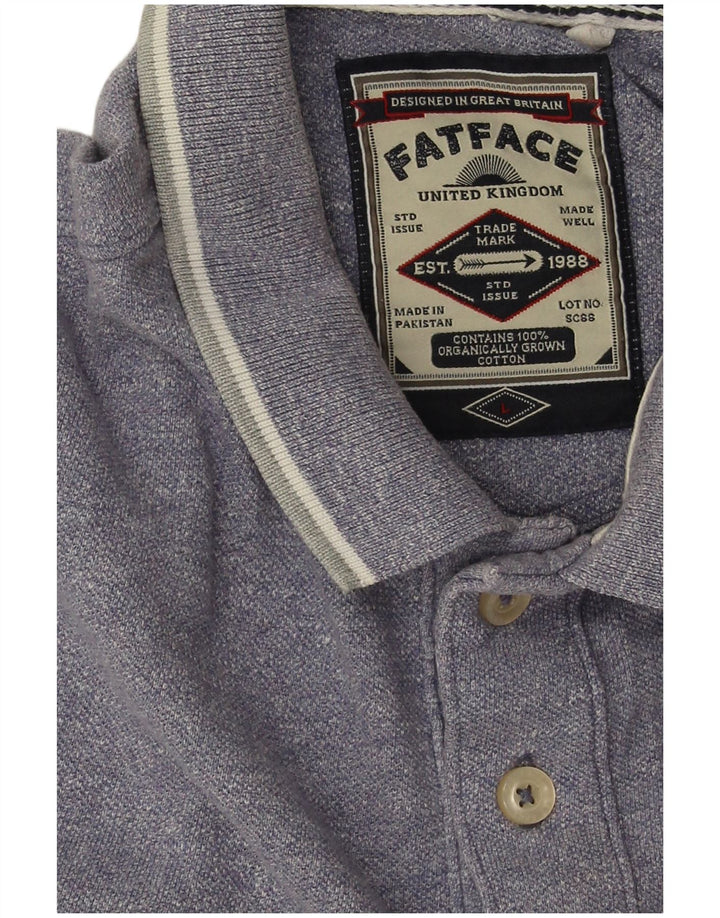 Fat Face Mens Polo Shirt Large Blue Cotton