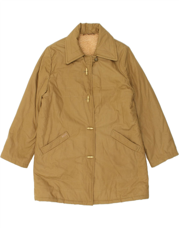 VINTAGE Womens Windbreaker Coat UK 16 Large Beige Vintage Vintage and Second-Hand Vintage from Messina Hembry 