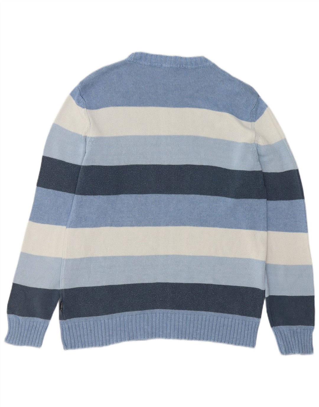 Gant Mens Crew Neck Jumper Sweater Medium Blue Striped Cotton