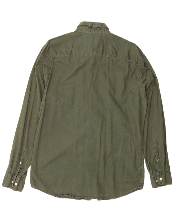Jack & Jones Mens Shirt Large Green Cotton