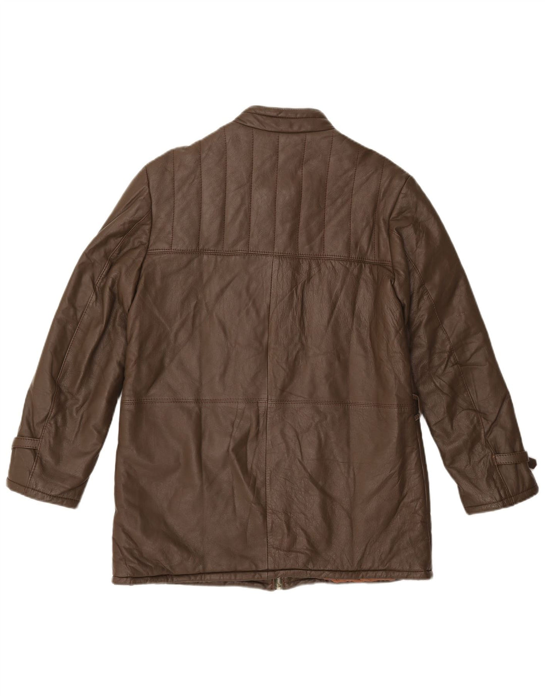 VINTAGE Mens Leather Jacket UK 38 Medium Brown Leather