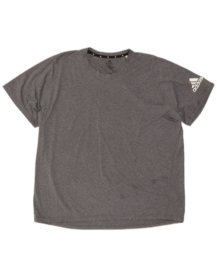 ADIDAS Mens Aeroready T-Shirt Top 2XL Grey Polyester