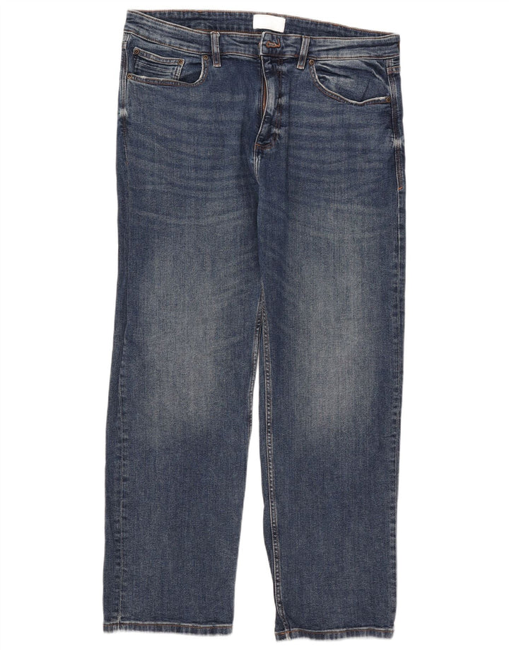 Marks & Spencer Mens Straight Jeans W38 L31 Blue Cotton