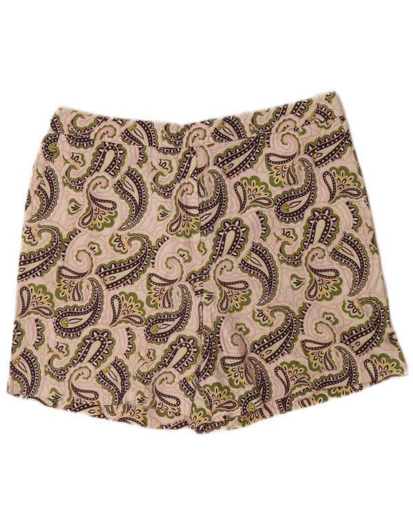 Boden Womens Casual Shorts UK 16 Large W34 Multicoloured Paisley Cotton