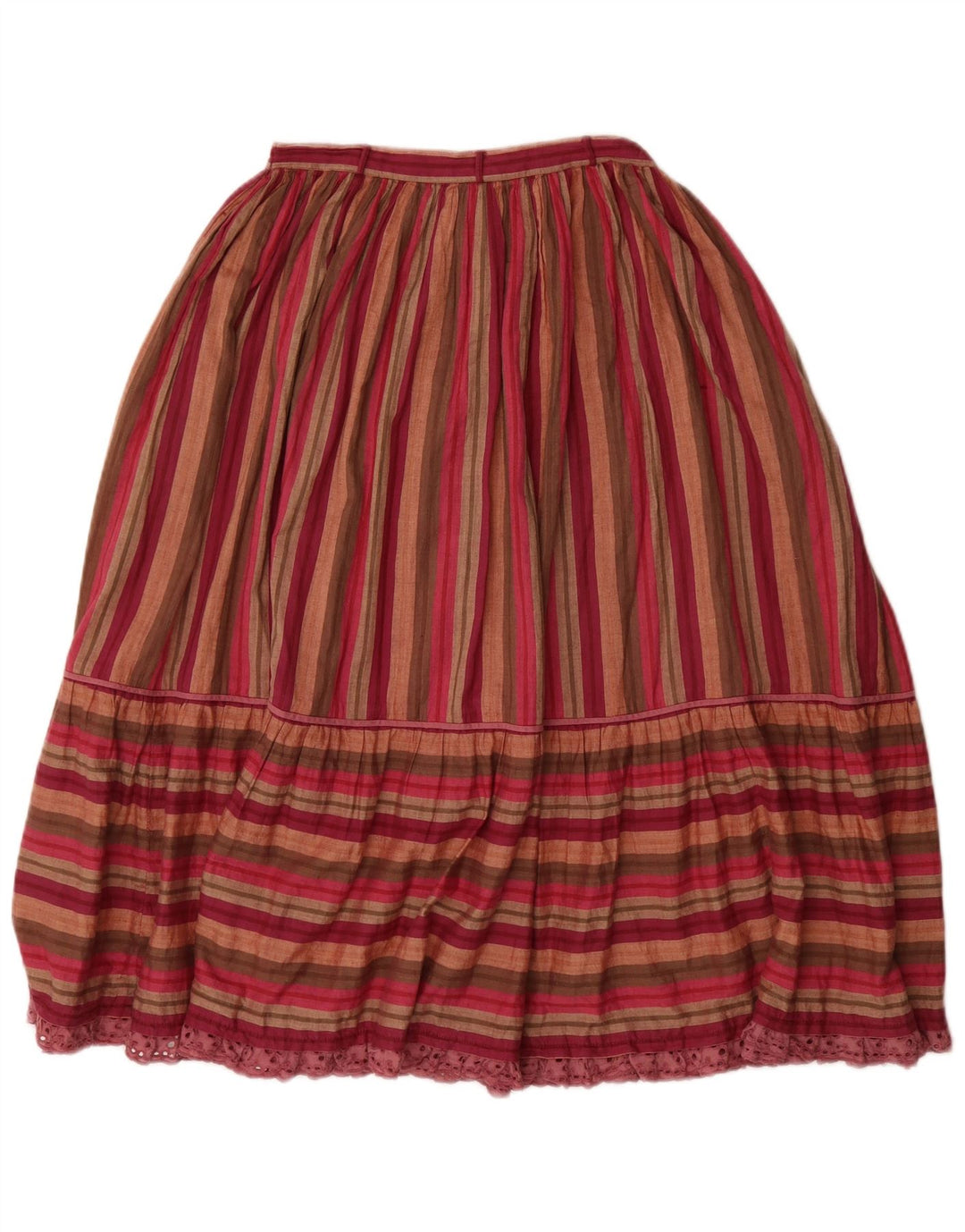VINTAGE Womens High Waist Pleated Skirt Large W26 Multicoloured Striped