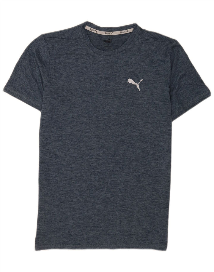 Puma Mens T-Shirt Top Small Navy Blue Flecked