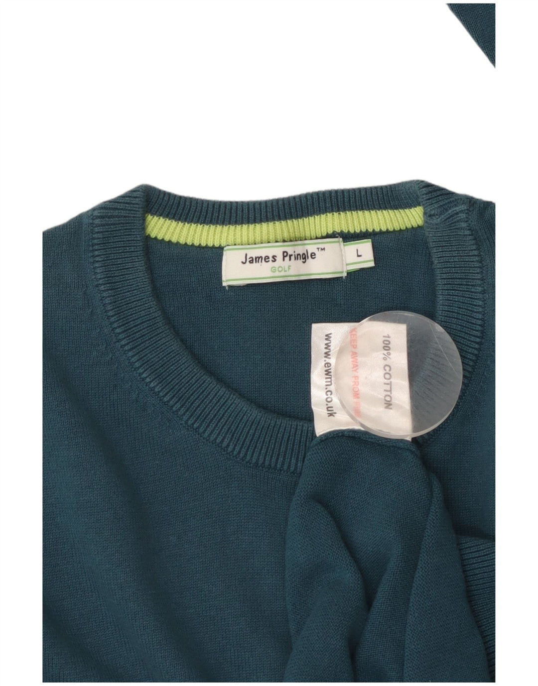 James Pringle Mens Crew Neck Jumper Sweater Large Blue Cotton