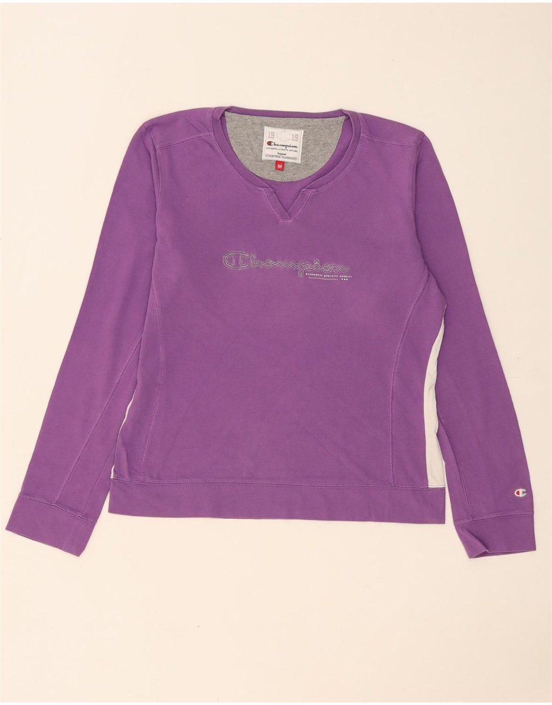 Champion Womens Heritage Classics Sweatshirt Jumper UK 14 Medium Purple