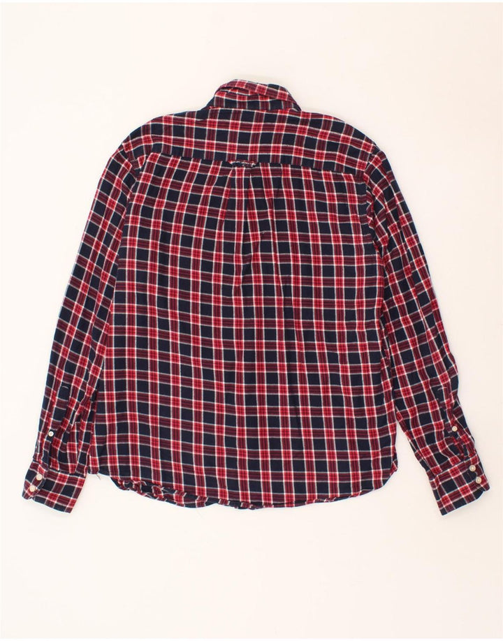 J. CREW Mens Flannel Shirt Large Red Check Cotton Vintage J. Crew and Second-Hand J. Crew from Messina Hembry 
