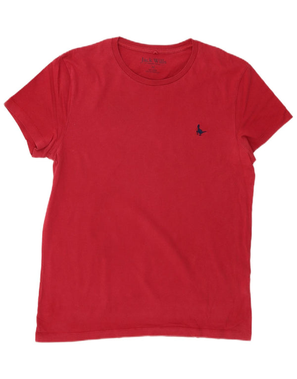 JACK WILLS Mens T-Shirt Top Medium Red Cotton