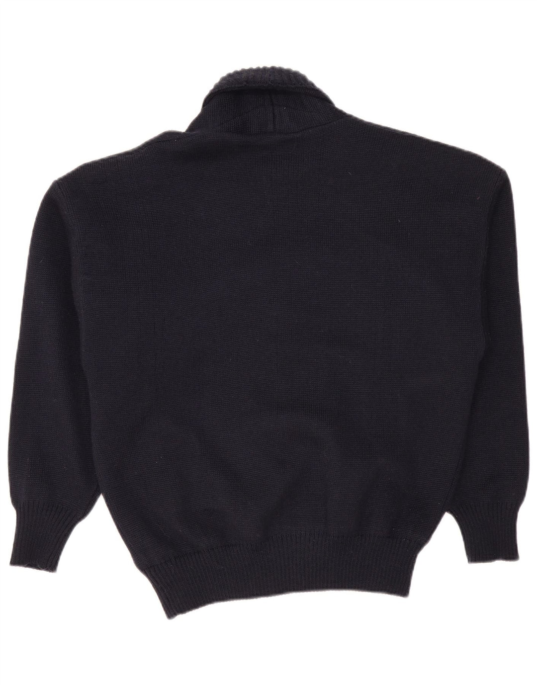 VINTAGE Mens Cardigan Sweater IT 50 Medium Navy Blue Wool