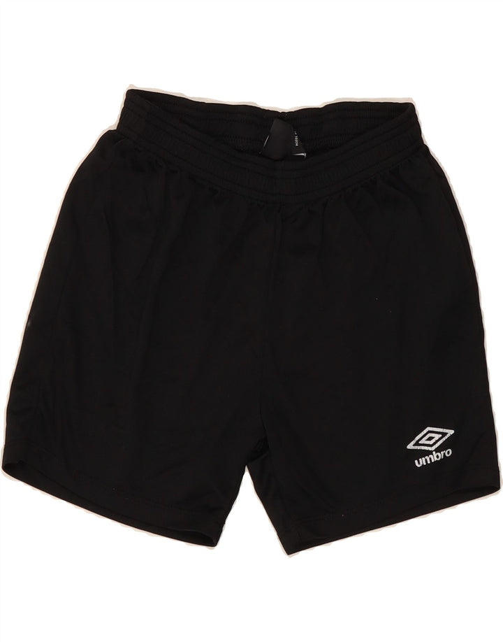 UMBRO Boys Graphic Sport Shorts 9-10 Years  Black Vintage Umbro and Second-Hand Umbro from Messina Hembry 