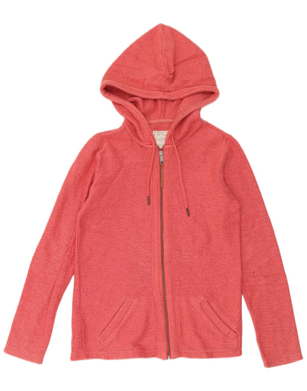 Fat Face Womens Zip Hoodie Sweater UK 8 Small Red Cotton