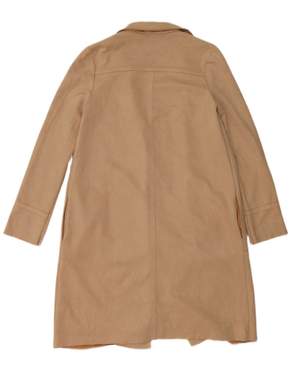 Zara Womens Overcoat UK 10 Small Beige