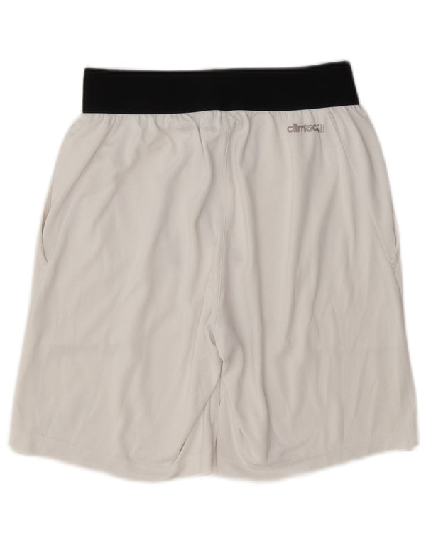 Adidas Mens Climachill Sport Shorts Small White Colourblock Polyester
