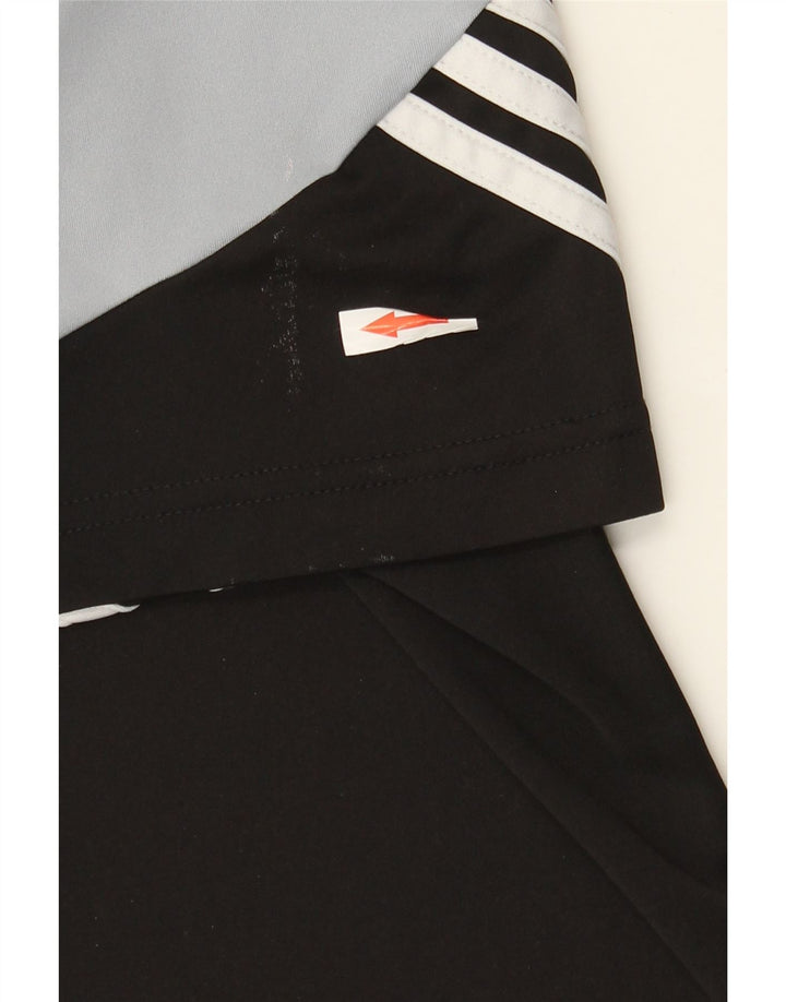 Adidas Mens Climalite T-Shirt Top Medium Black Colourblock Polyester