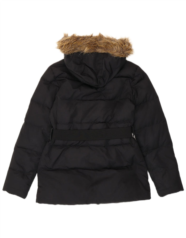 Ralph Lauren Womens Hooded Padded Jacket UK 10 Small Black Polyester