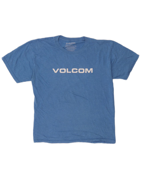 Volcom Mens Graphic T-Shirt Top Large Blue Cotton