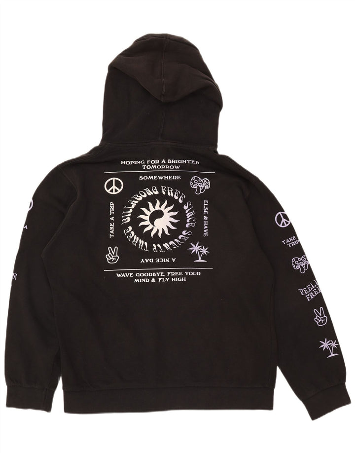BILLABONG Mens Graphic Hoodie Jumper Medium Black
