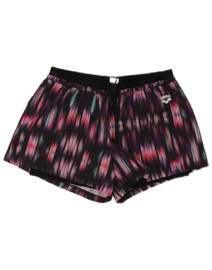 Arena Womens Sport Shorts UK 14 Medium  Multicoloured Ikat Polyester