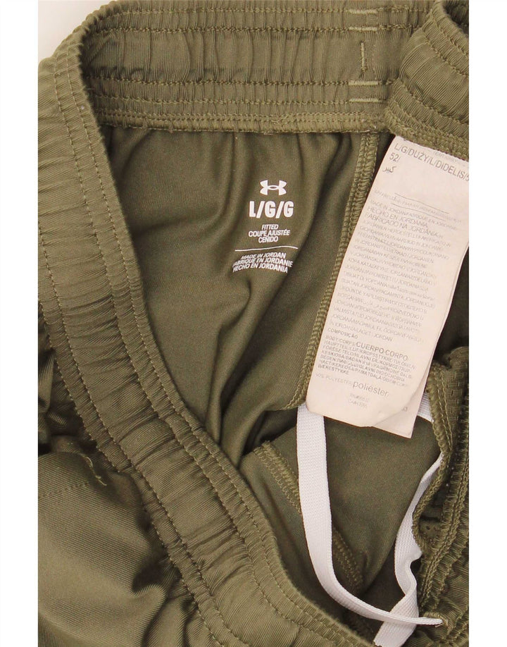 Under Armour Mens Tracksuit Trousers Large Khaki Polyester