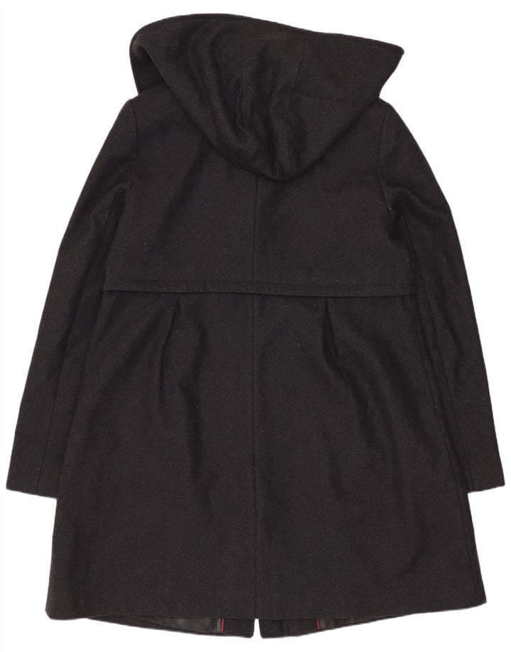 Dkny Womens Hooded Overcoat US 14 XL Grey Wool