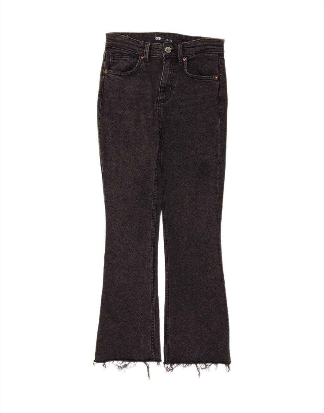 ZARA Womens Bootcut Jeans EU 34 2XS W24 L26 Grey Vintage Zara and Second-Hand Zara from Messina Hembry 