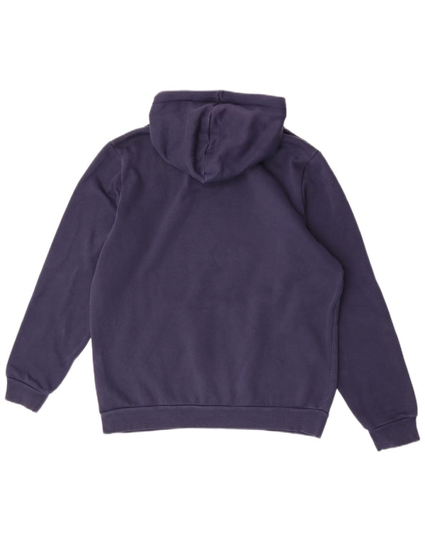 Puma Mens Graphic Hoodie Jumper Medium Navy Blue Cotton