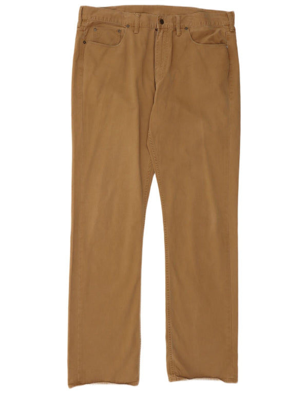 POLO RALPH LAUREN Mens Straight Casual Trousers W40 L36 Beige Cotton