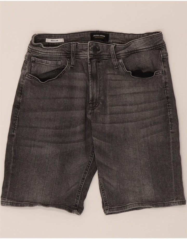 JACK & JONES Mens Regular Denim Shorts Medium W30 Grey Cotton Vintage Jack & Jones and Second-Hand Jack & Jones from Messina Hembry 